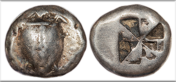 Featured Ancient Coin: Islands off Attica Aegina ca. 525-475 B.C. Stater