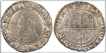 Featured Medieval Coin: ENGLAND Elizabeth I   1558-1603 Shilling