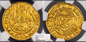 Featured Medieval Coin: GERMAN STATES Adolf I von Nassau Mainz  1372-1390 Goldgulden