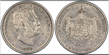 Featured U.S. Coin: 1883  Hawaii 1 Dollar (Silver)   AU
