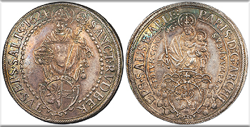 Featured World Coin: AUSTRIA Paris von Lodron Salzburg Bishopric  1624 Thaler