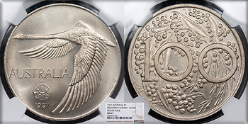 Featured World Coin: AUSTRALIA Elizabeth II   1967 Pattern Dollar