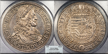 Featured World Coin: AUSTRIA Leopold I   1668 Thaler (Taler)